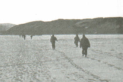 The 31st RCT crossing the reservoir